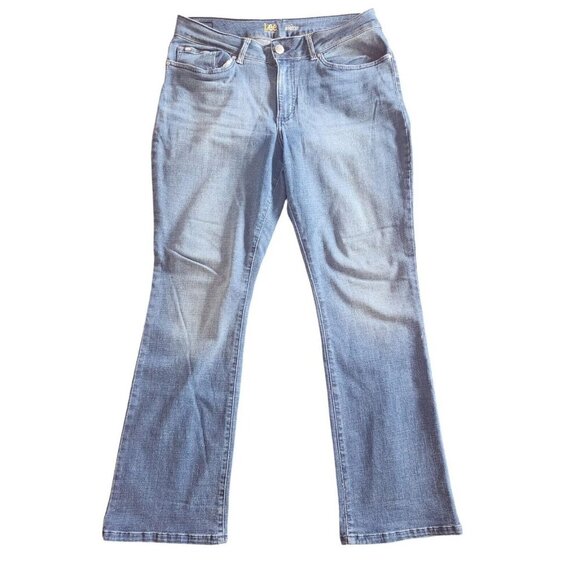 Lee Modern Series Curvy Fit Bootcut Jeans Blue 3406846 Women's Size 14 Short - Picture 1 of 6